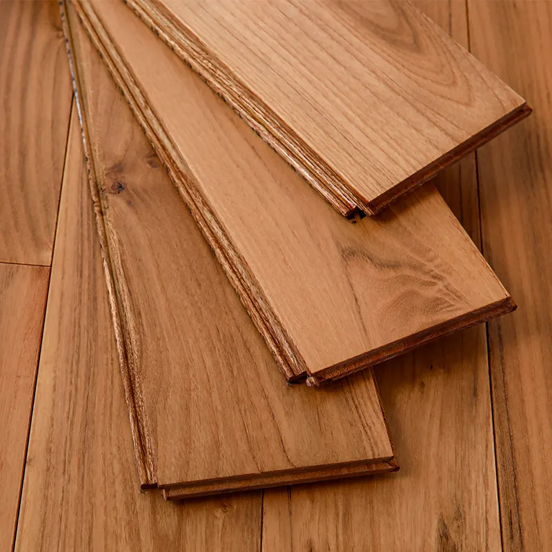 Aw-suelo de madera dura de teca, decoración de interiores, suelo de madera maciza