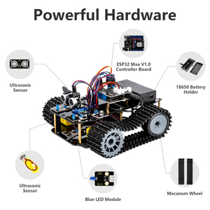 4WD Crawler Robot Car Kit Tank Track Drive Ultraschall-Hindernis vermeidung Intelligentes Fahrzeug zur Programmierung von STEM für Arduino - Product Image 5