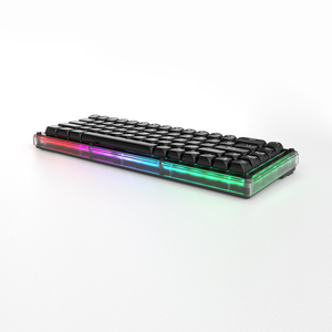 Teclas coloridas de plástico ABS 68 teclas Teclado de oficina retroiluminado RGB de modo dual