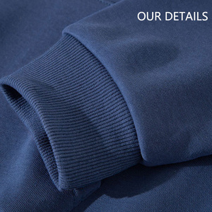 OEM للرجال طقم كنزة بهودي قطنية بأكمام طويلة مع كنزة صوفية ثلاثية الأبعاد منقوشة مخصصة كبيرة الحجم كنزة بغطاء رأس بطباعة شتوية - Product Image 3