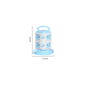 Comercio exterior Portátil USB Carga multiorificio Enchufe vertical Fila Móvil Interruptor multicapa Toma de corriente - Product Image 6