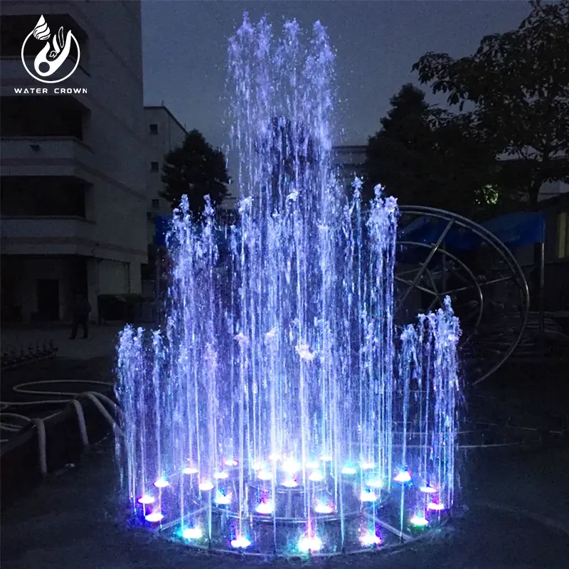 Guangdong Water Crown Factory vende boquilla de luz de fuente LED personalizada pequeña aplicación de jardín y hotel hecha de acero inoxidable