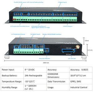 Contador de pulsos 4G Data Logger 4-20 ma entrada controlador PLC controlador de temperatura