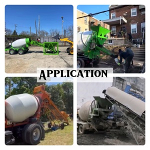 3.0 mét khối TRỘN BÊ TÔNG Trailer di động xi măng TRỘN BÊ TÔNG trống với động cơ riêng biệt - Product Image 5