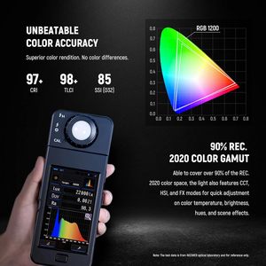 NEEWER <strong>2</strong> Pack RGB1200 <strong>LED</strong> Video Light with APP/<strong>2</strong>.4G Control 60W Photography Video Lighting Kit with Stands &amp; Bag - Product Image 2