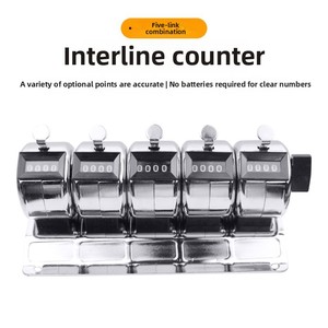 Contador de fila de conteo de mano ligero y compacto de metal personalizado de fábrica 1-6 dígitos para un conteo eficiente - Product Image 1