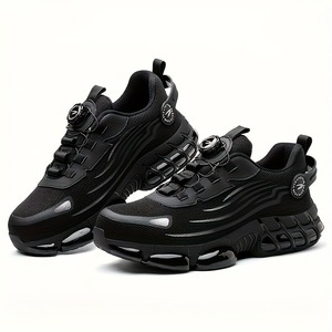 כפתור רוטרי נעלי בטיחות גברים נעלי רגל פלדה ניקב מחץ בטיחות עבודה מגפי אוויר כרית אוויר ספורט נעלי עבודה - Product Image 2