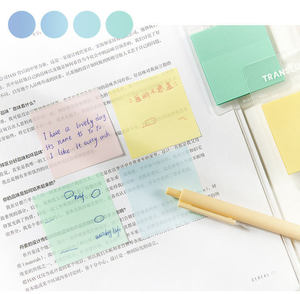 Ý tưởng quà tặng tùy chỉnh rõ ràng Pet bán trong suốt không thấm nước dính Lưu ý tự dính trong suốt trang cờ ghi chú Memo Pads - Product Image 5