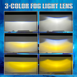 Toptan 3.0 inç yüksek parlaklık mavi Film LED sis lambası 3 renkler Bi Led sis projektör Lens için arabalar için RHD/LHD modelleri Golf - Product Image 6