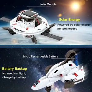 6合1 DIY太阳能太空探索舰队学习科学建筑玩具太阳能机器人趣味积木套装儿童套装 - Product Image 2