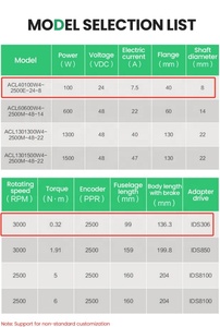 Alta precisione 24v 48v 100w 0.32Nm servomotore a corrente continua con encoder per robot o AGV - Product Image 3