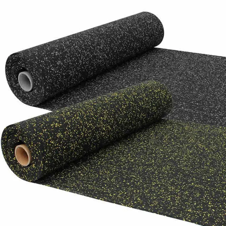 Factory Produced Acoustic Rubber Matting Recycled Rubber Mats Underlay Polymer Carpet Mat for Residences Schools Hotels