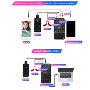 New Sell Portable K9 Sound Card Mini Voice Changer K Song Recording Game Live Broadcast Mobile Computer Sound Cards Set - Product Image 5