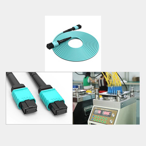 High performance Om3 Om4 <strong>Mtp</strong> Mpo fiber optic relay patch cord Fth 12f/24f 10g-100g single mode Mpo jumper LSZH MPO <strong>trunk</strong> cable - Product Image 2