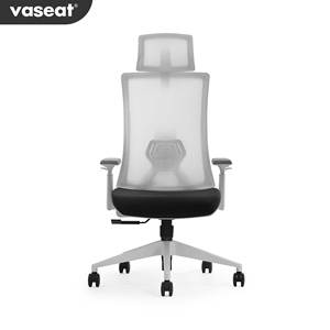 适用于Vaseat SK9-WH-07行政高背办公椅最佳质量网状书桌聚氨酯人体工程学赛车旋转躺椅可调模式