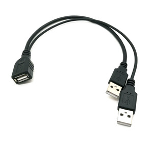 <strong>USB</strong> <strong>2</strong>.0 Type a Female to Dual Type a Male Extra Power Data <strong>USB</strong> Female Splitter Extension Cable for <strong>2</strong>.<strong>5</strong>&quot; Hard Disk Printers - Product Image 2