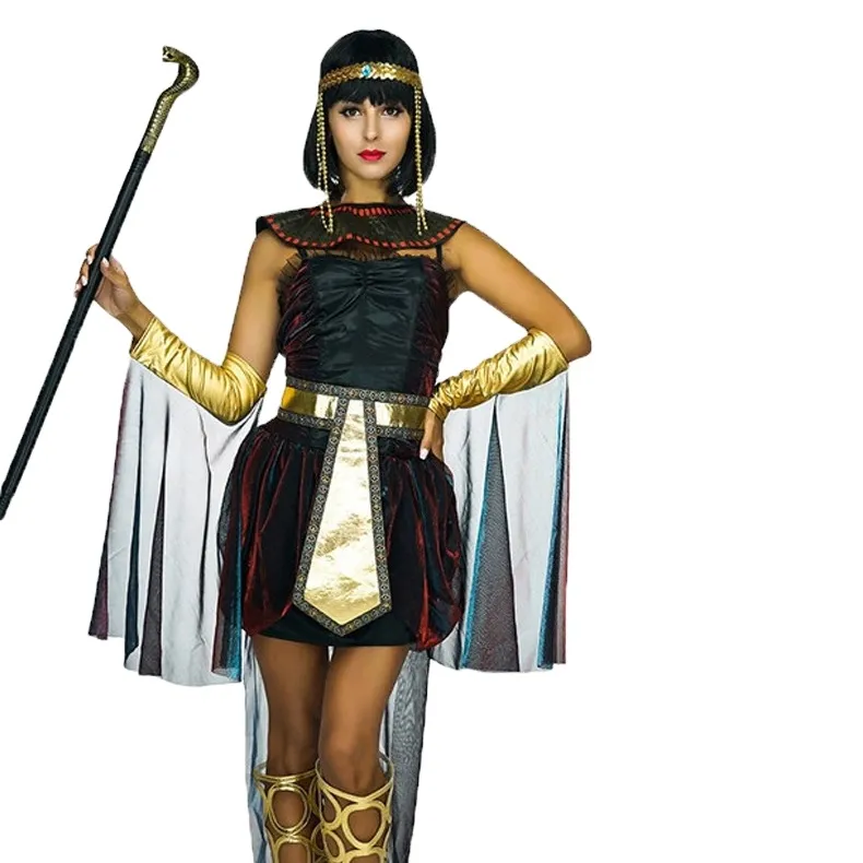 Disfraz de diosa egipcia fiesta Cosplay puesta en escena Cleopatra mujeres adultas Halloween al por mayor