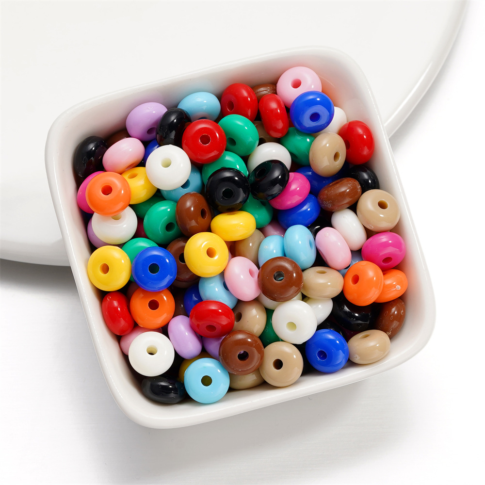Acrylic flat beads - random color mixing