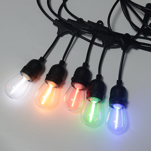 Outdoor S14 Chase Bright RGBW LED Festive Decorative <strong>Light</strong> <strong>String</strong> <strong>Remote</strong> Control 15M with 15 E27 E26 <strong>Lights</strong> IP65 - Product Image 3