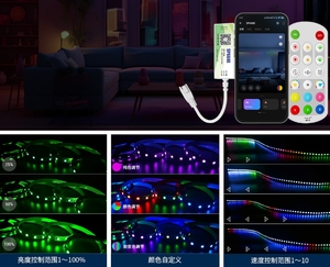 DC 5V-24V SP668E RGB светодиодный контроллер SPI PWM APP BT Music Home RF пульт дистанционного управления для цифровой ленты - Product Image 5