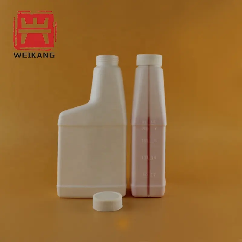 Botellas de plástico para líquido aceitoso, botella de aceite blanco de 200ml para fluidos de dirección asistida de aceite sintético automotriz
