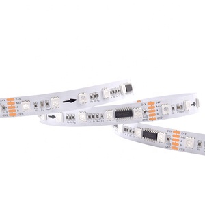 新产品Ip20 Ip65 Ip67 Ip68 60leds/m 10像素Dmx512 24v RGB智能灯发光二极管条 - Product Image 3