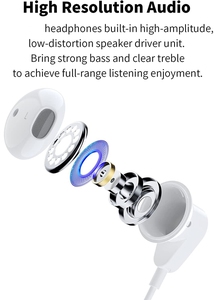מכירה חמה עבור Samsung באוזניות קווית אוזניים מחיר הנמוך ביותר 1.2 מ 'אוזניות מסוג C