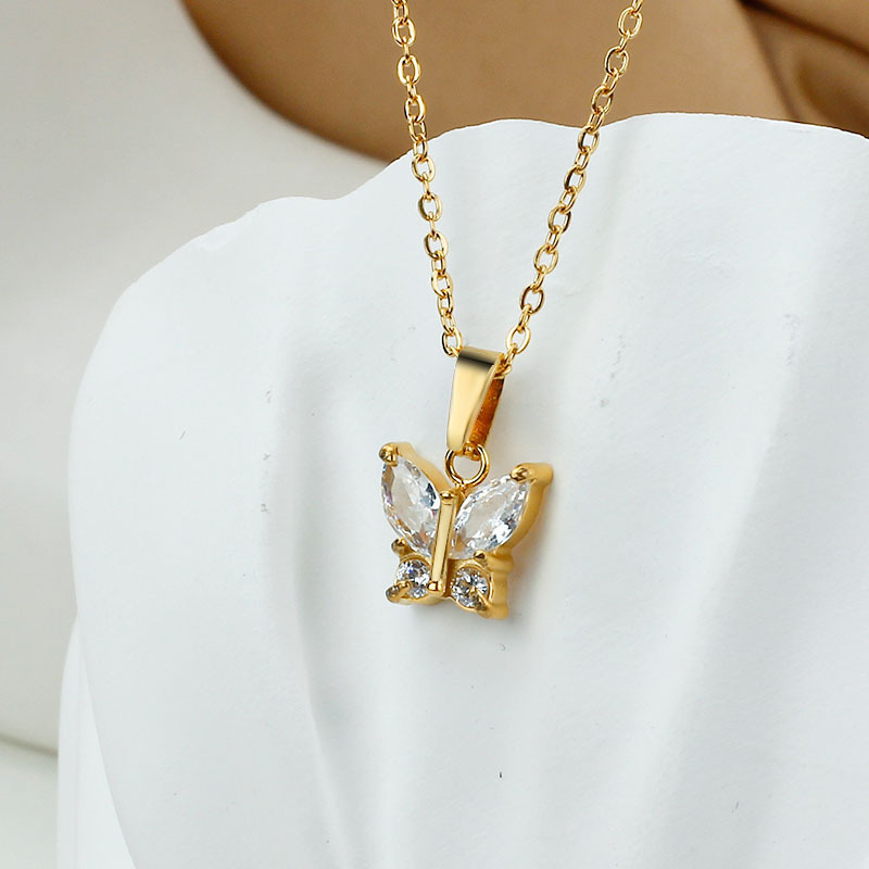 Butterfly necklace-Gold