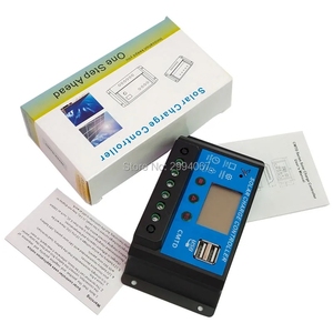Солнечный PV Контроллер заряда 20A/10A 12V 24V с ЖК-дисплеем двойной USB PWM солнечные PV регуляторы зарядные устройства - Product Image 3