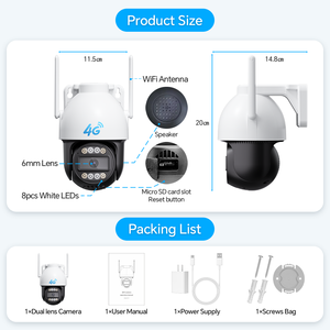 Ip66 Waterproof Dustproof Ptz 355 Degree Cctv Wifi Tf Card Outdoor Wireless <strong>Security</strong> Ip Network Wifi Night Vision <strong>Camera</strong> - Product Image 4