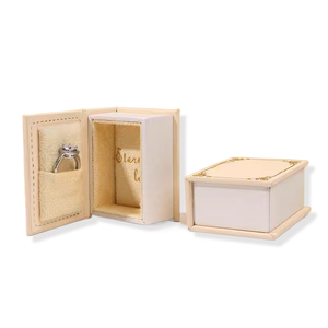 Секретная библиотечная кольцевая коробка винтажная подарочная коробка в стиле старой книги с откидной крышкой для открытия волшебного предложения - Product Image 6