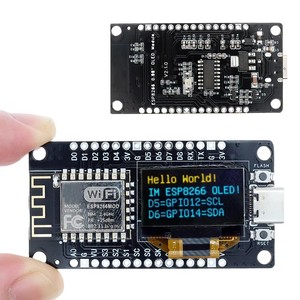 NodeMCU con scheda di sviluppo OLED ESP8266 Modulo Driver CH340 Display da 0.96 pollici per programmazione IDE/Micropython