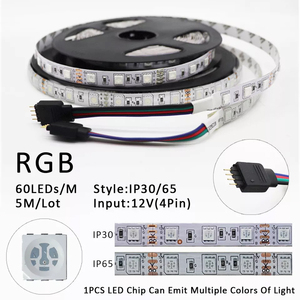 2 Rolls LED 5050 şerit işık DC 12V beyaz FPCB IP30-Non su geçirmez IP65 IP67 60 LEDs/M, 5m/Roll, tek renk, RGB,RGBW,RGBWW - Product Image 4