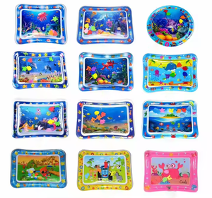 Joyee matras waktu perut PVC desain baru kustom matras air bayi mainan anak matras bermain air tiup - Product Image 6