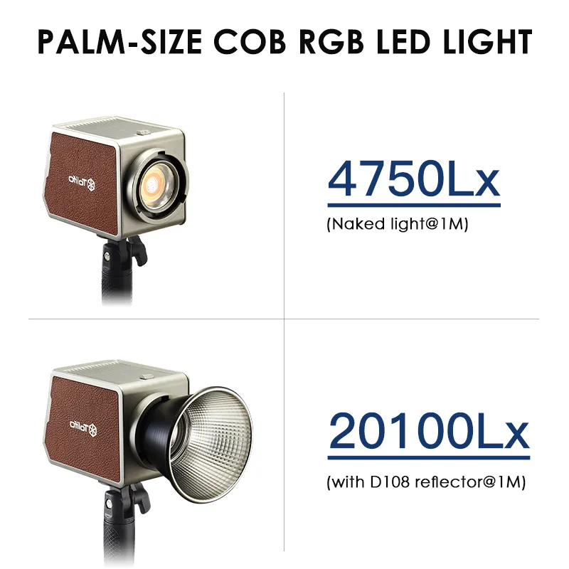 TOLIFO PL-100RGB 100W RGB LED 비디오 라이트 콘텐츠 크리에이터 Vlogger 비디오 사진 촬영을위한 휴대용 COB 연속 조명