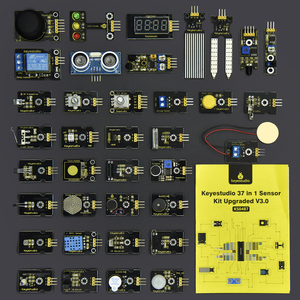 Keyestudio Kit de Sensor 37 en 1, Actualización V3.0, Módulo de Sensor de Aprendizaje de Programación de Vástago, Kit de Inicio para Robot