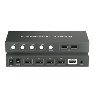 HDMI多查看器开关支持鼠标滑动屏幕切换控制HDMIKvm 4*1多查看器