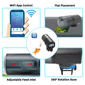 Kunden spezifische neue Wifi TUYA App Fernbedienung Smart Fish Feeder 200ml Timer Automatische Fisch fütterung für Aquarium - Product Image 4