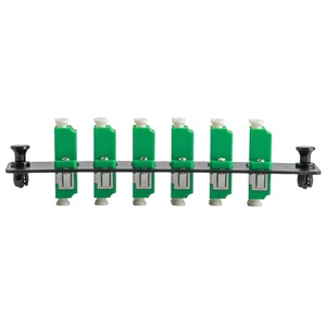 Fiber <strong>Patch</strong> <strong>Panel</strong> 12 Fibers Singlemode 6 X LC APC Duplex (Green) Adapter Ceramic Sleeve LC APC Fiber Adapter <strong>Panel</strong> - Product Image 2