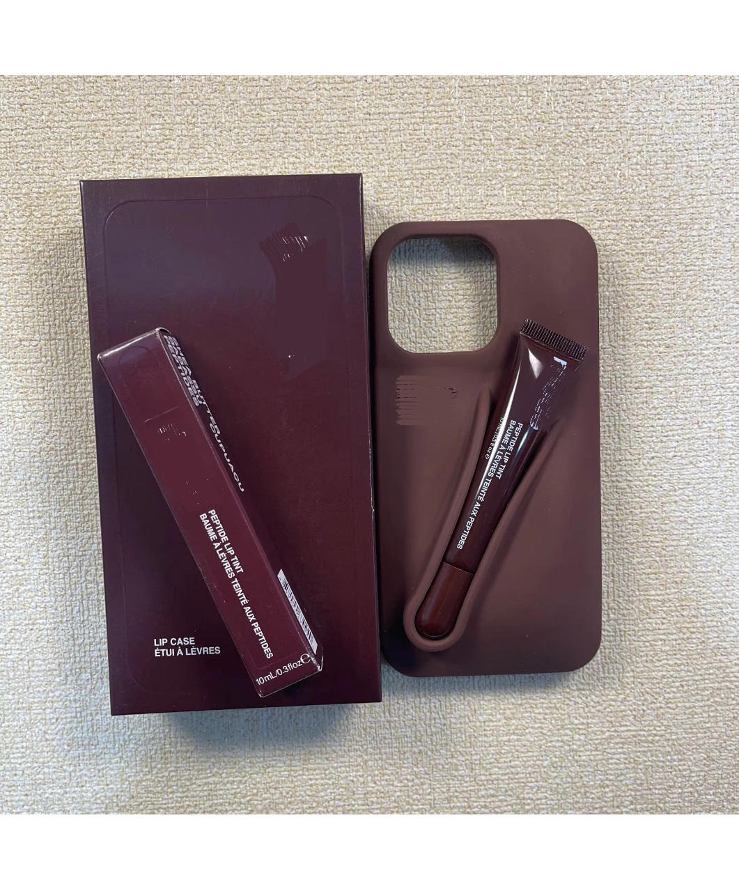 Espresso dark brown phone case + box