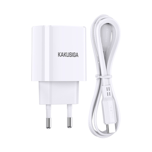 KAKUSIGA Best Price Inteligente European Standard Type-C-Type-C PD20W+QC3.0 Dual Port Smart <strong>Charger</strong> Set Universal <strong>Charger</strong> - Product Image 2