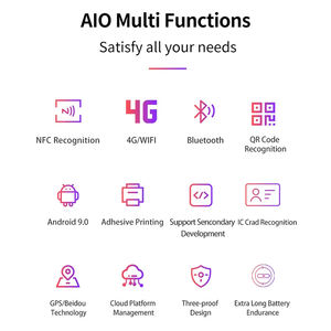 Android không dây di động di động cầm tay mặt attdendance Long Range UHF RFID QR mã vạch tag nhãn đọc dữ liệu thiết bị đầu cuối - Product Image 4