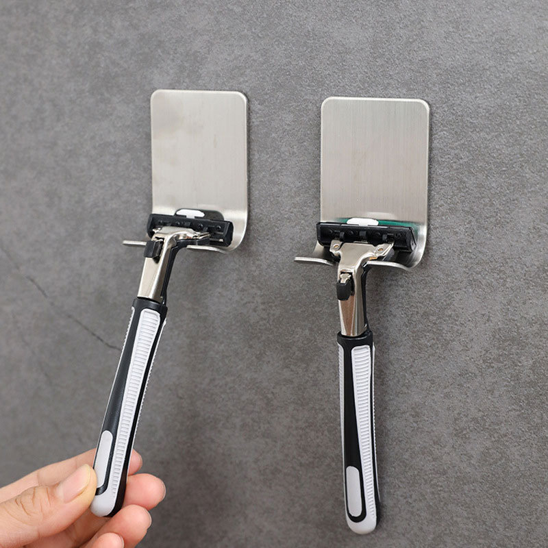 Razor handle - natural steel (with backing sticker)