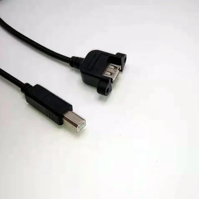 USB 2.0 kabel usb B Male zu Female Panel Mount Port Extension Cable mit Lock schraube
