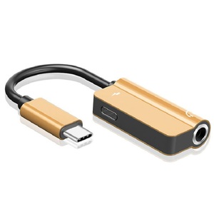 TYPE-<strong>C</strong> to 3.5mm Audio Quick Charge Cable 2 in 1 Type <strong>C</strong> to Headphone Jack Charger Adapter - Product Image 5