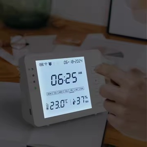 Termómetro digital Tuya para interiores, higrómetro, Monitor de temperatura, Sensor de humedad y humedad, reloj despertador, Monitor térmico - Product Image 4