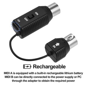 M-VAVE MS1ระบบส่งสัญญาณไร้สายขนาดเล็ก, อะแดปเตอร์ MIDI รองรับการใช้งานแบบปลั๊กแอนด์เพลย์สำหรับอุปกรณ์ - Product Image 6