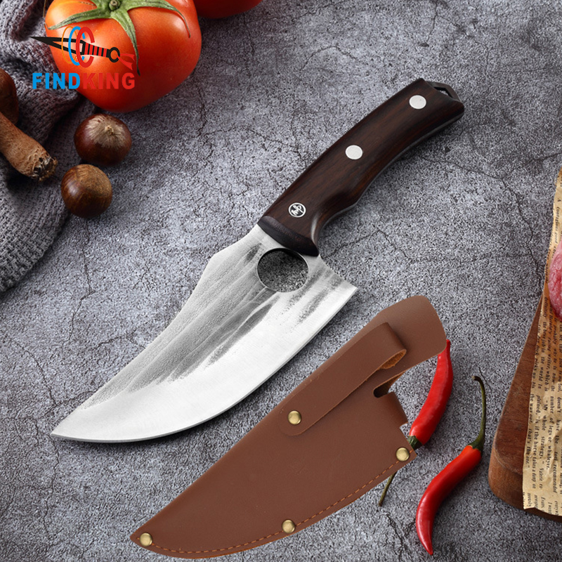 FINDKING Butcher Knife 5Cr15Mov Stainless Steel Chef For Cutting Professional 6 Inch Kitchen knife With Ebony Wood
