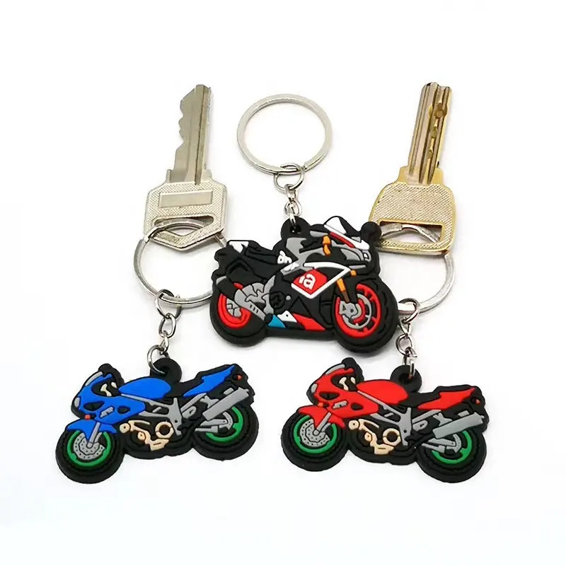 ZD usine personnalisé de haute qualité 3d pvc souple porte-clés logo de voiture en relief porte-clés en caoutchouc