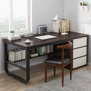 YOUTAI Mesa DE OFICINA DE MADERA moderna con cajón Escritorios de computadora modernos y Escritorio de estudio para el hogar u oficina Soporte para computadora portátil incluido